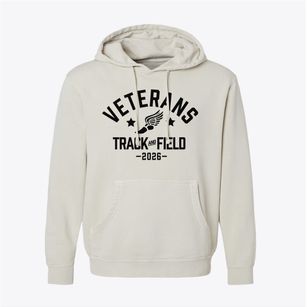 Veterans Memorial Elementary School Track and Field Pigment-Dyed Hoodie