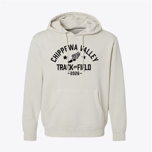 Chippewa Valley High School Track and Field Pigment-Dyed Hoodie