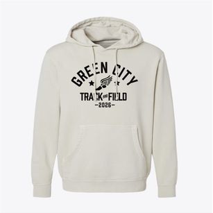 Green City R1 Schools Track and Field Pigment-Dyed Hoodie