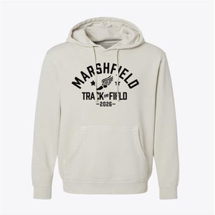 Marshfield High School Track and Field Pigment-Dyed Hoodie