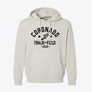 Coronado High School Track and Field Pigment-Dyed Hoodie