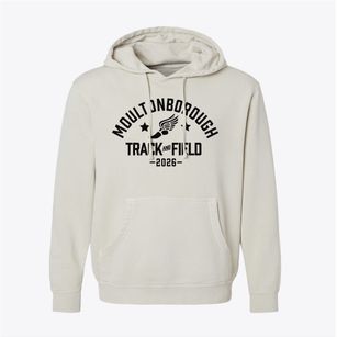 Moultonborough Central Elementary School Track and Field Pigment-Dyed Hoodie