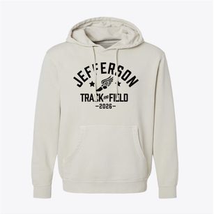 Jefferson Elementary School Track and Field Pigment-Dyed Hoodie