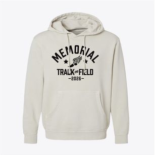Memorial Elementary School Track and Field Pigment-Dyed Hoodie