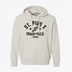 St. Pius X Catholic Community Track and Field Pigment-Dyed Hoodie
