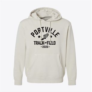 Portville Baptist Christian School Track and Field Pigment-Dyed Hoodie