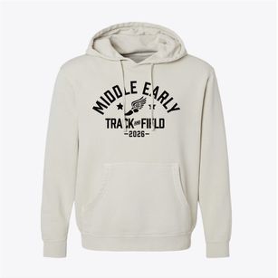 Middle Early College High School Track and Field Pigment-Dyed Hoodie