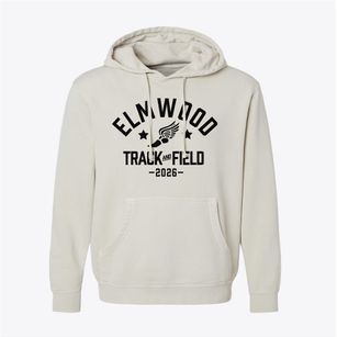 Elmwood Franklin School Track and Field Pigment-Dyed Hoodie