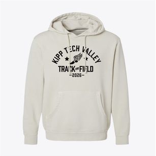 Kipp Tech Valley Charter School Track and Field Pigment-Dyed Hoodie