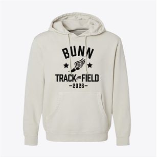 Bunn Elementary School Track and Field Pigment-Dyed Hoodie