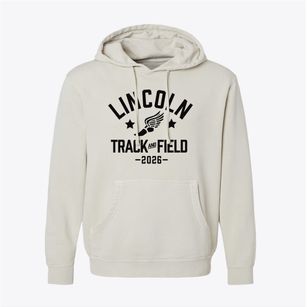 Lincoln Elementary School Track and Field Pigment-Dyed Hoodie
