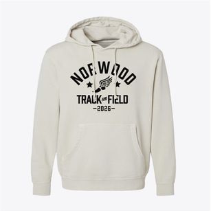 Norwood Baptist Christian School Track and Field Pigment-Dyed Hoodie