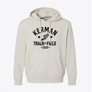 Kerman High School Track and Field Pigment-Dyed Hoodie