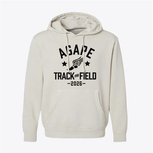 Agape Christian School Track and Field Pigment-Dyed Hoodie