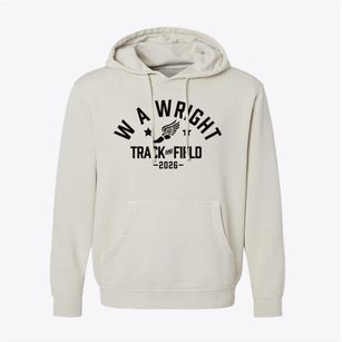 W A Wright Elementary School Track and Field Pigment-Dyed Hoodie