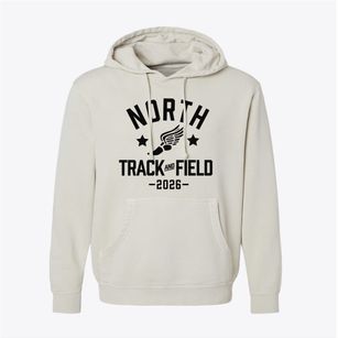 North High School Track and Field Pigment-Dyed Hoodie