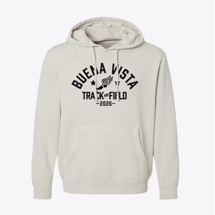 Buena Vista Enhanced Option School Track and Field Pigment-Dyed Hoodie
