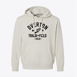 Overton High School Track and Field Pigment-Dyed Hoodie