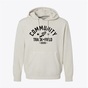 Community High School Track and Field Pigment-Dyed Hoodie