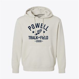 Powell Middle School Track and Field Pigment-Dyed Hoodie
