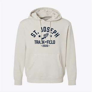Saint Joseph Elementary School Track and Field Pigment-Dyed Hoodie