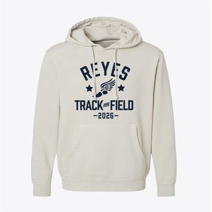 Alicia Reyes Elementary School Track and Field Pigment-Dyed Hoodie