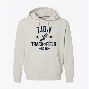Zion Lutheran School Track and Field Pigment-Dyed Hoodie