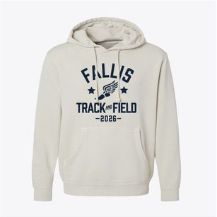 Fallis Elementary School Track and Field Pigment-Dyed Hoodie