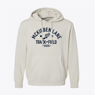 Mckibben Lane Elementary School Track and Field Pigment-Dyed Hoodie