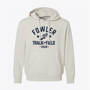 Fowler Elementary School Track and Field Pigment-Dyed Hoodie