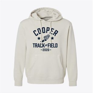 Cooper Elementary School Track and Field Pigment-Dyed Hoodie