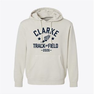 Clarke Community High School Track and Field Pigment-Dyed Hoodie