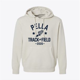 Pella Christian Grade School Track and Field Pigment-Dyed Hoodie
