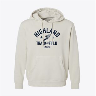 Highland Town Elementary School 237 Track and Field Pigment-Dyed Hoodie
