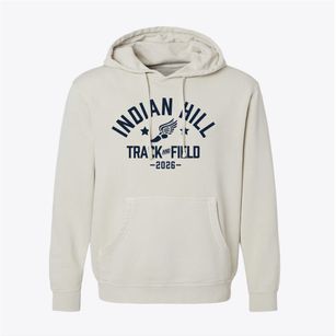Indian Hill Elementary School Track and Field Pigment-Dyed Hoodie