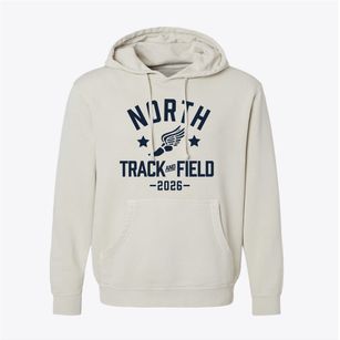 North High School Track and Field Pigment-Dyed Hoodie
