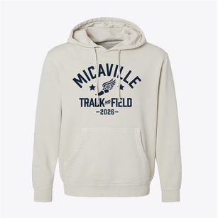 Micaville Elementary School Track and Field Pigment-Dyed Hoodie