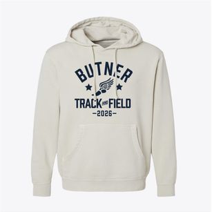 Butner Elementary School Track and Field Pigment-Dyed Hoodie