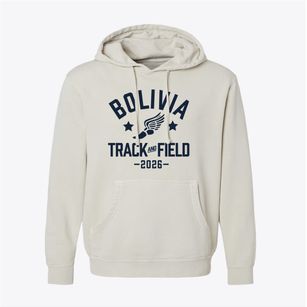 Bolivia Elementary School Track and Field Pigment-Dyed Hoodie