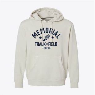 Memorial High School Track and Field Pigment-Dyed Hoodie