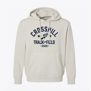 Crosshill Christian School Track and Field Pigment-Dyed Hoodie