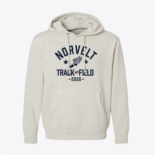 Norvelt Elementary School Track and Field Pigment-Dyed Hoodie