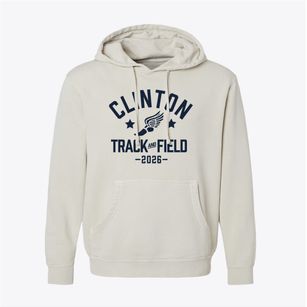 Clinton Elementary School Track and Field Pigment-Dyed Hoodie