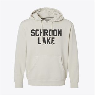 Schroon Lake New York Classic Block Pigment-Dyed Hoodie