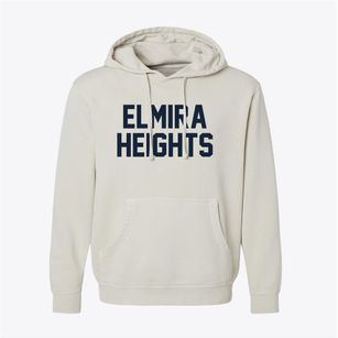 Elmira Heights New York Classic Block Pigment-Dyed Hoodie