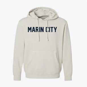 Marin City California Classic Block Pigment-Dyed Hoodie