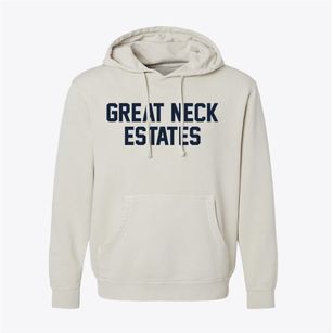 Great Neck Estates New York Classic Block Pigment-Dyed Hoodie