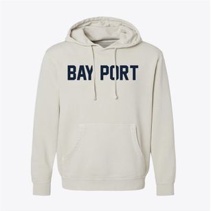 Bay Port Michigan Classic Block Pigment-Dyed Hoodie