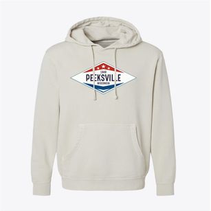 Peeksville Wisconsin Diamond Star Pigment-Dyed Hoodie
