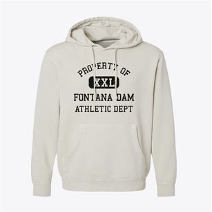 Fontana Dam North Carolina Athletic Dept Pigment-Dyed Hoodie